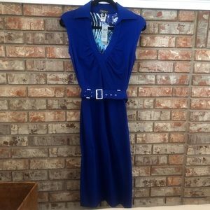 Cache Contour NWT Blue Sheath Dress sz 4